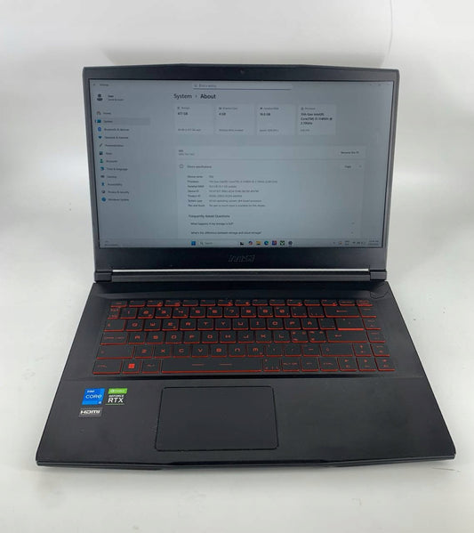 MSI GF63 Gaming | Intel i5-11400H | RTX 3050 4GB | 16GB | SSD 512GB