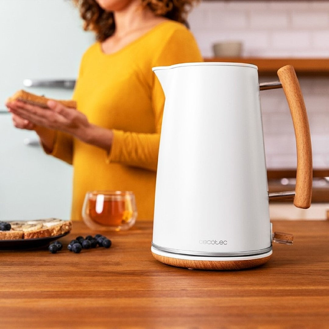 Czajnik elektryczny Cecotec Thermosense 400 biały drewniany