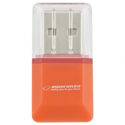 ESPERANZA CZYTNIK KART MICRO SD USB POMARAŃCZOWY