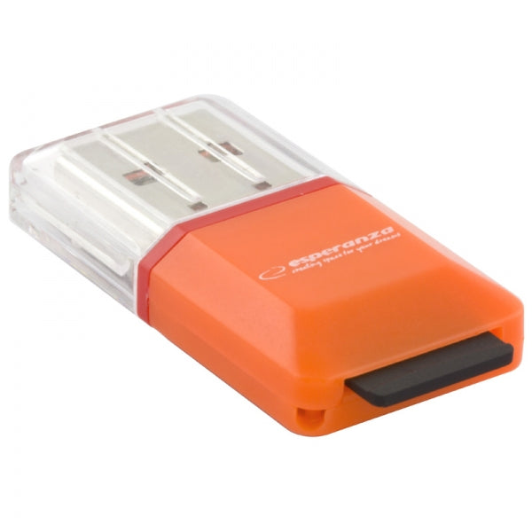ESPERANZA CZYTNIK KART MICRO SD USB POMARAŃCZOWY