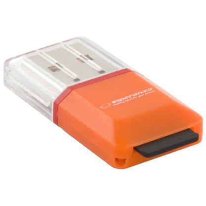 ESPERANZA CZYTNIK KART MICRO SD USB POMARAŃCZOWY
