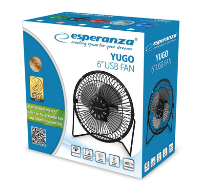ESPERANZA WENTYLATOR 6" USB YUGO CZARNY