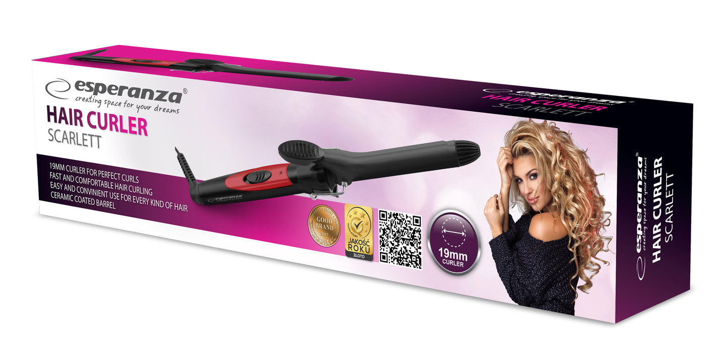 ESPERANZA LOKÓWKA DO WŁOSÓW 19MM SCARLETT