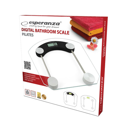 ESPERANZA CYFROWA WAGA ŁAZIENKOWA PILATES CZARNA
