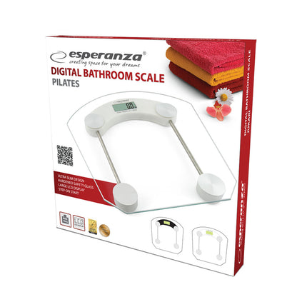 ESPERANZA CYFROWA WAGA ŁAZIENKOWA PILATES BIAŁA