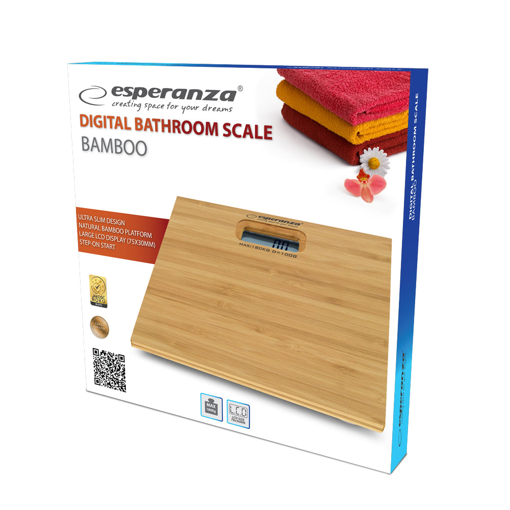 ESPERANZA CYFROWA WAGA ŁAZIENKOWA BAMBOO