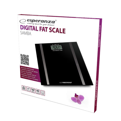 ESPERANZA CYFROWA WAGA ŁAZIENKOWA ANALITYCZNA SAMBA CZARNA