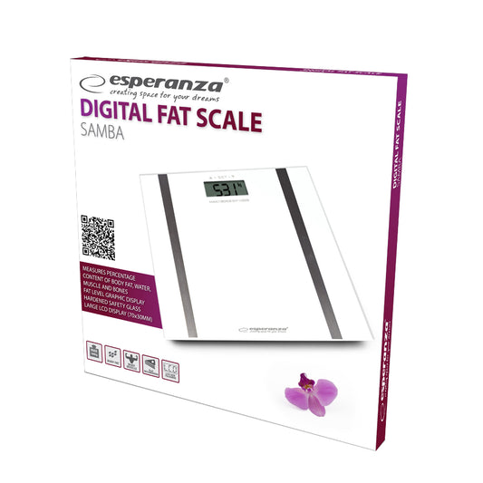 ESPERANZA CYFROWA WAGA ŁAZIENKOWA ANALITYCZNA SAMBA BIAŁA