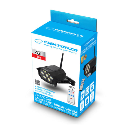 ESPERANZA LAMPA SOLARNA ATRAPA KAMERY MONITORINGU PHANTOM