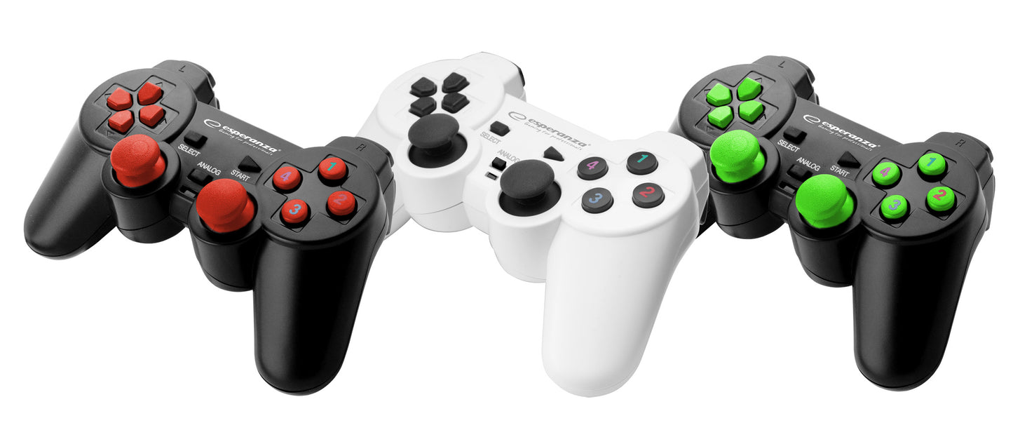 ESPERANZA GAMEPAD PC USB WARRIOR BIAŁO-CZARNY