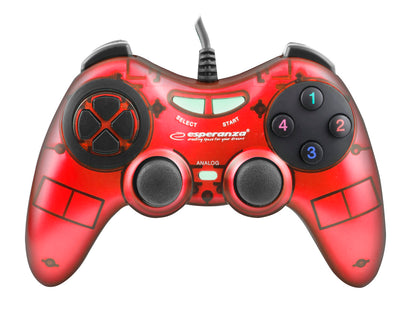 ESPERANZA GAMEPAD PC USB FIGHTER CZERWONY