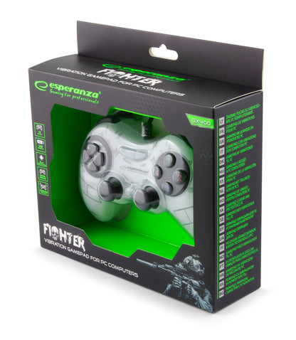 ESPERANZA GAMEPAD PC USB FIGHTER BIAŁY