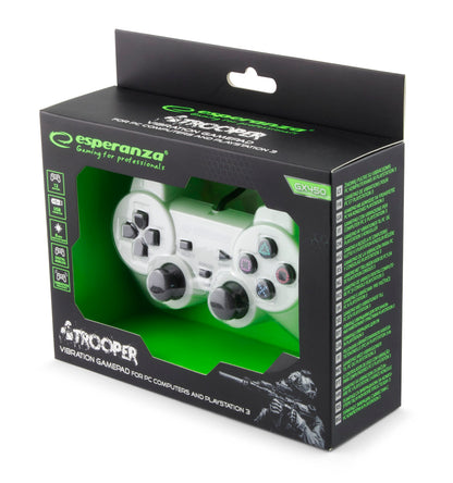 ESPERANZA GAMEPAD PC/PS3 USB TROOPER BIAŁO-CZARNY