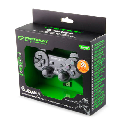 ESPERANZA GAMEPAD BEZPRZEW. PC/PS3 USB GLADIATOR CZARNY