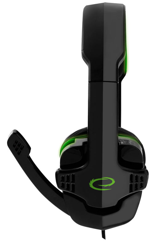 ESPERANZA SŁUCHAWKI Z MIKROFONEM GAMING RAVEN ZIELONE
