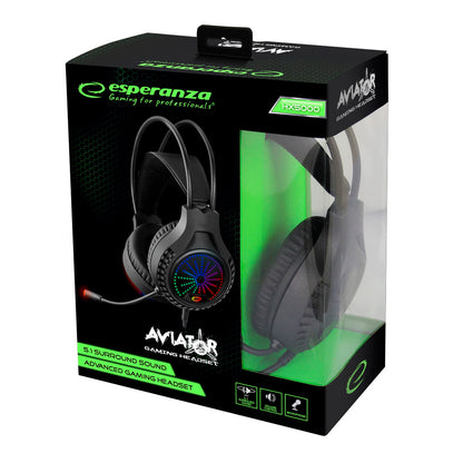 ESPERANZA SŁUCHAWKI Z MIKROFONEM GAMING 5.1 AVIATOR