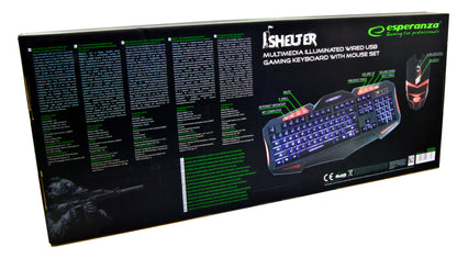 ESPERANZA ZESTAW PRZEWOD. MULTIMED. GAMING LED USB SHELTER