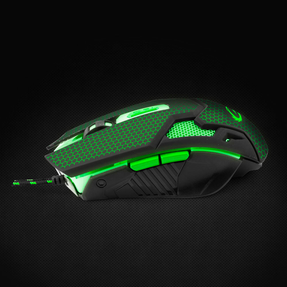 ESPERANZA MYSZ PRZEWOD. GAMING LED 6D OPT. USB COBRA ZIELONA