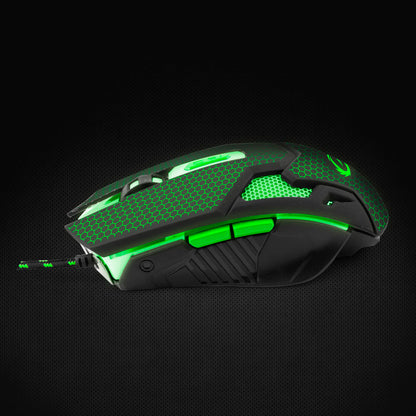 ESPERANZA MYSZ PRZEWOD. GAMING LED 6D OPT. USB COBRA ZIELONA