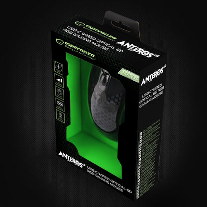 ESPERANZA MYSZ PRZEWOD. GAMING LED GRB 6D OPT. USB ANTEROS