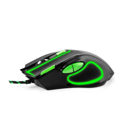 ESPERANZA MYSZ PRZEWOD. GAMING LED 7D OPT. USB HAWK CZARNO-ZIELONA