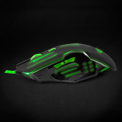 ESPERANZA MYSZ PRZEWOD. GAMING LED 6D OPT. USB APACHE ZIELONA