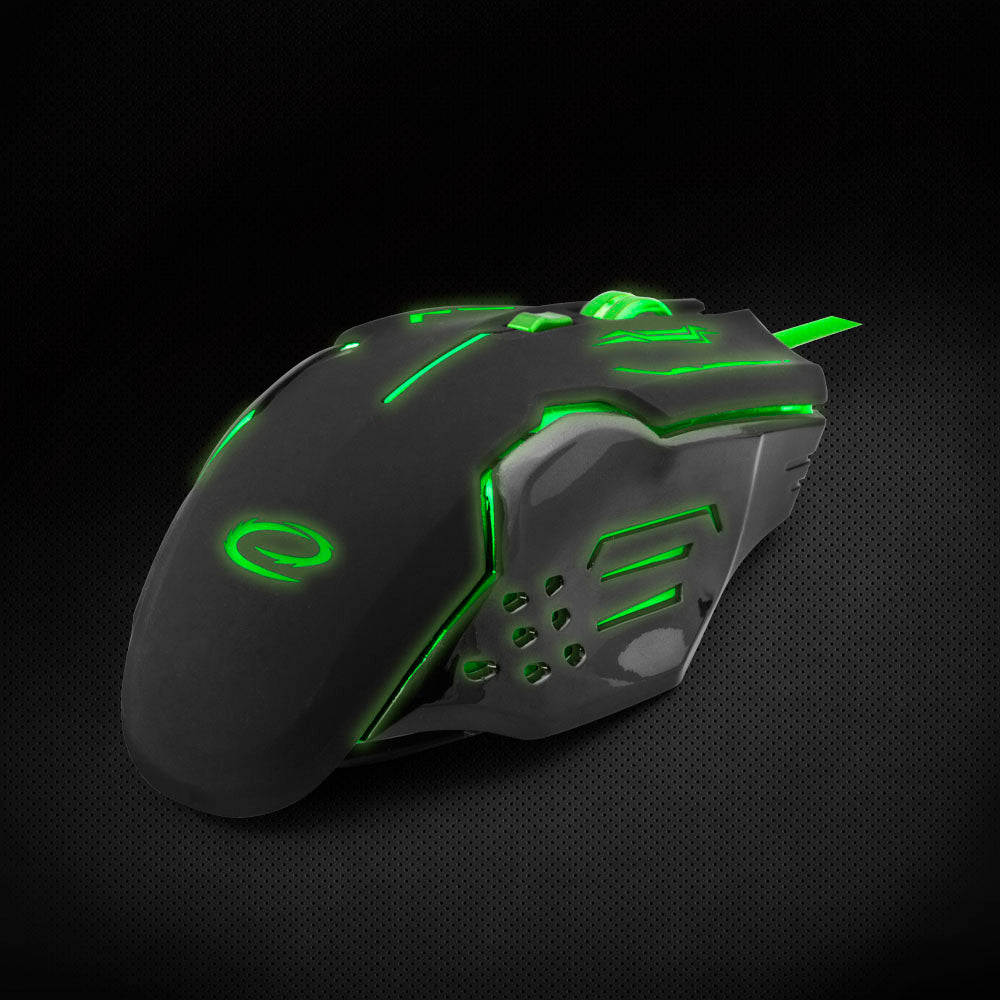 ESPERANZA MYSZ PRZEWOD. GAMING LED 6D OPT. USB APACHE ZIELONA