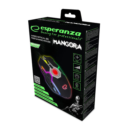 ESPERANZA MYSZ PRZEWOD. GAMING LED RGB 8D OPT. USB MANGORA