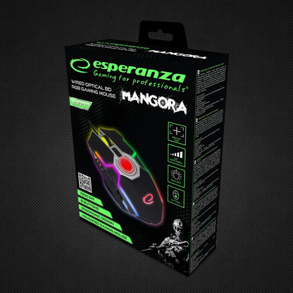 ESPERANZA MYSZ PRZEWOD. GAMING LED RGB 8D OPT. USB MANGORA