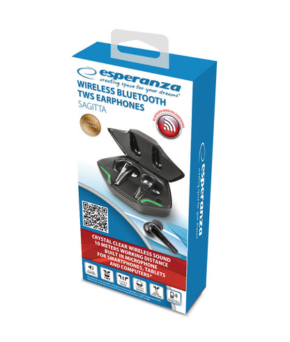 ESPERANZA SŁUCHAWKI DOUSZNE BLUETOOTH TWS SAGITTA
