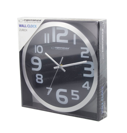 ESPERANZA ZEGAR ŚCIENNY ZURICH CZARNY
