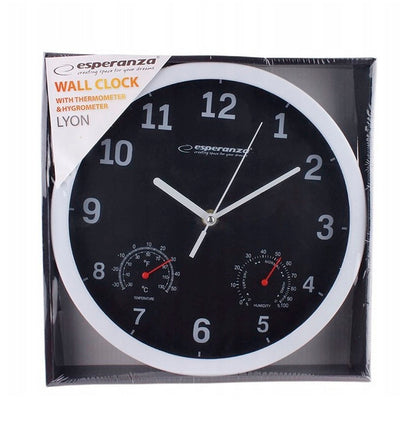 ESPERANZA ZEGAR ŚCIENNY LYON CZARNY