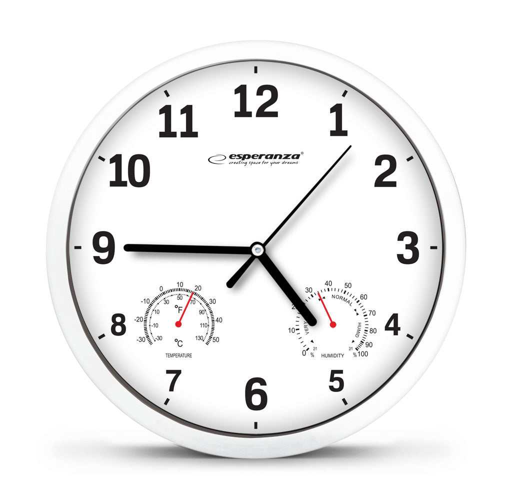 ESPERANZA ZEGAR ŚCIENNY LYON BIAŁY