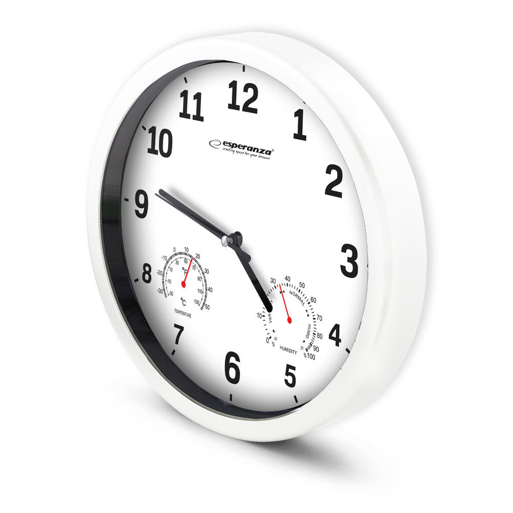 ESPERANZA ZEGAR ŚCIENNY LYON BIAŁY