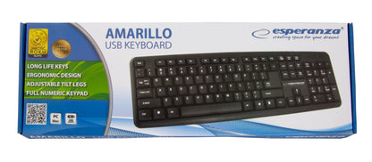 ESPERANZA KLAWIATURA PRZEWOD. STANDARDOWA USB AMARILLO