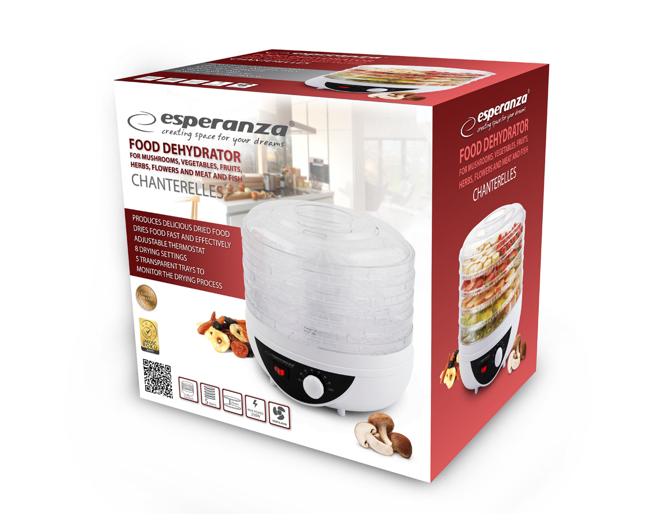 ESPERANZA SUSZARKA DO GRZYBÓW, OWOCÓW, JARZYN, ZIÓŁ CHANTERELLES