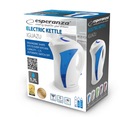ESPERANZA CZAJNIK ELEKTRYCZNY IGUAZU 1.7 L BIAŁO-NIEBIESKI