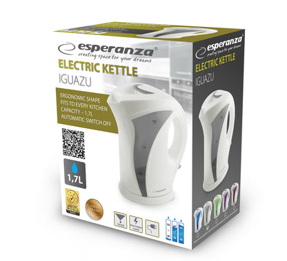 ESPERANZA CZAJNIK ELEKTRYCZNY IGUAZU 1.7 L BIAŁO-SZARY