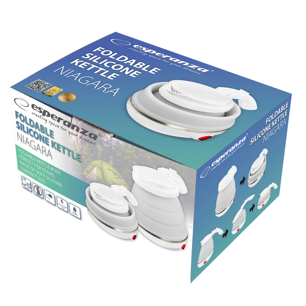 ESPERANZA CZAJNIK ELEKTRYCZNY SKŁADANY SILIKONOWY NIAGARA 0.5 L