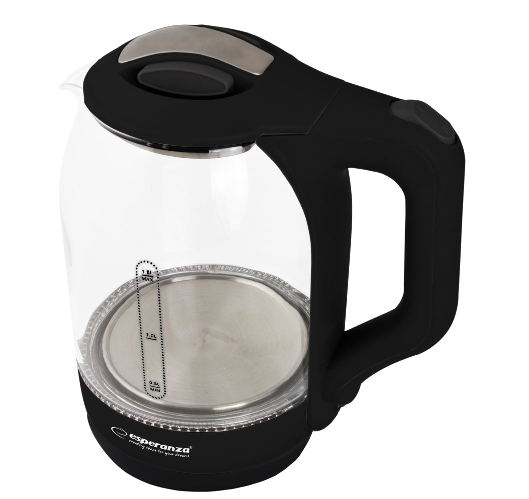 ESPERANZA CZAJNIK ELEKTRYCZNY SZKLANY YUKON 1.7 L CZARNY
