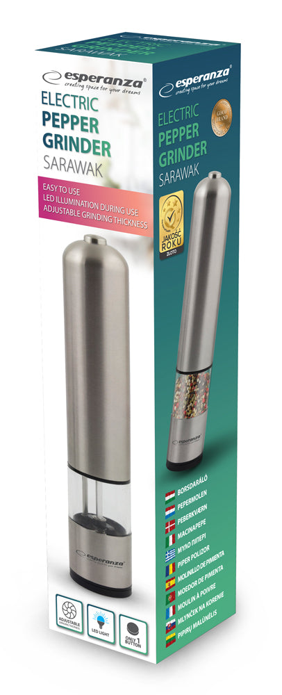 ESPERANZA MŁYNEK DO PIEPRZU SARAWAK STALOWY