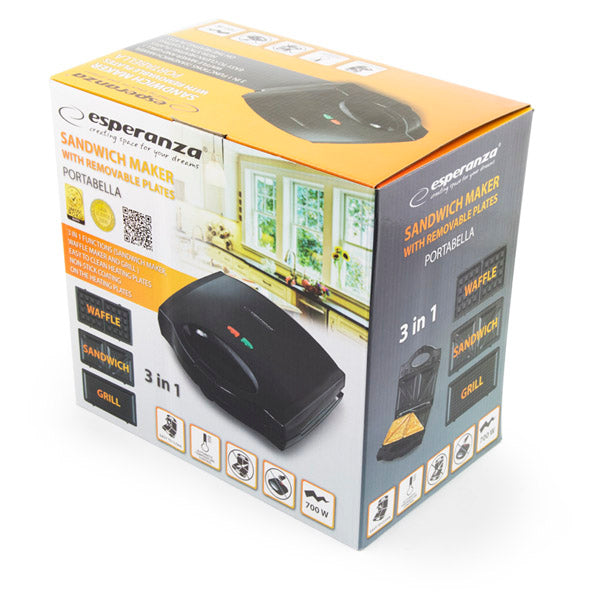 ESPERANZA OPIEKACZ UNIWERSALNY 3W1 PORTABELLA 700W CZARNY