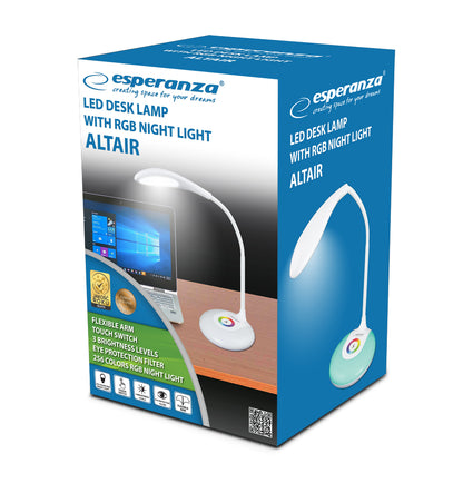ESPERANZA LAMPKA BIURKOWA LED Z NOCNYM OŚWIETLENIEM RGB ALTAIR