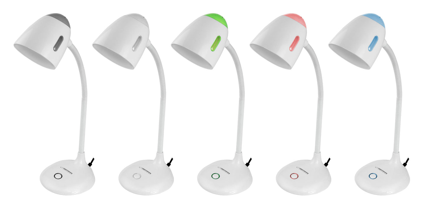 ESPERANZA LAMPKA BIURKOWA E27 ELECTRA CZERWONA