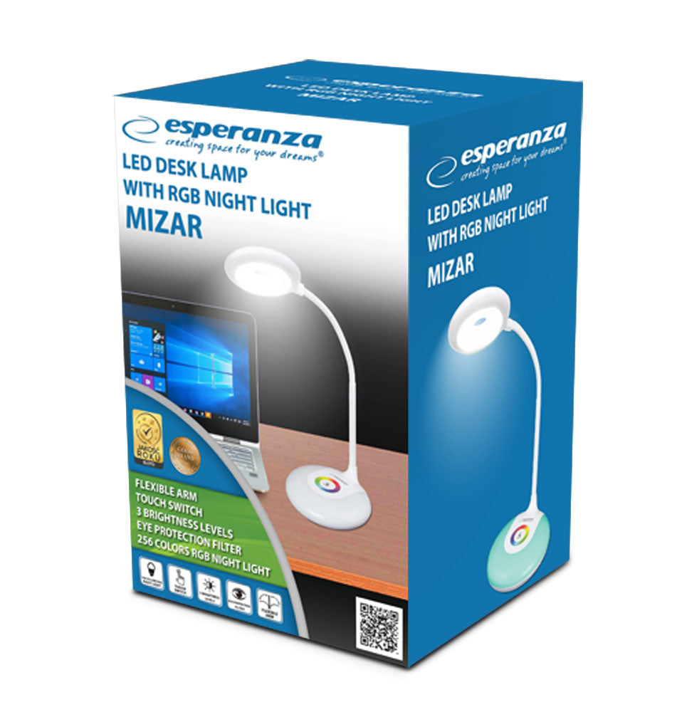 ESPERANZA LAMPKA BIURKOWA LED Z NOCNYM OŚWIETLENIEM RGB MIZAR