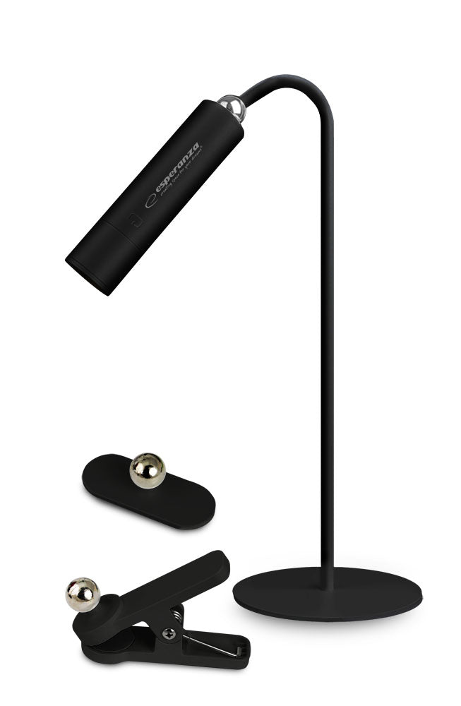 ESPERANZA LAMPKA BIURKOWA LED 3W1 AGENA CZARNA