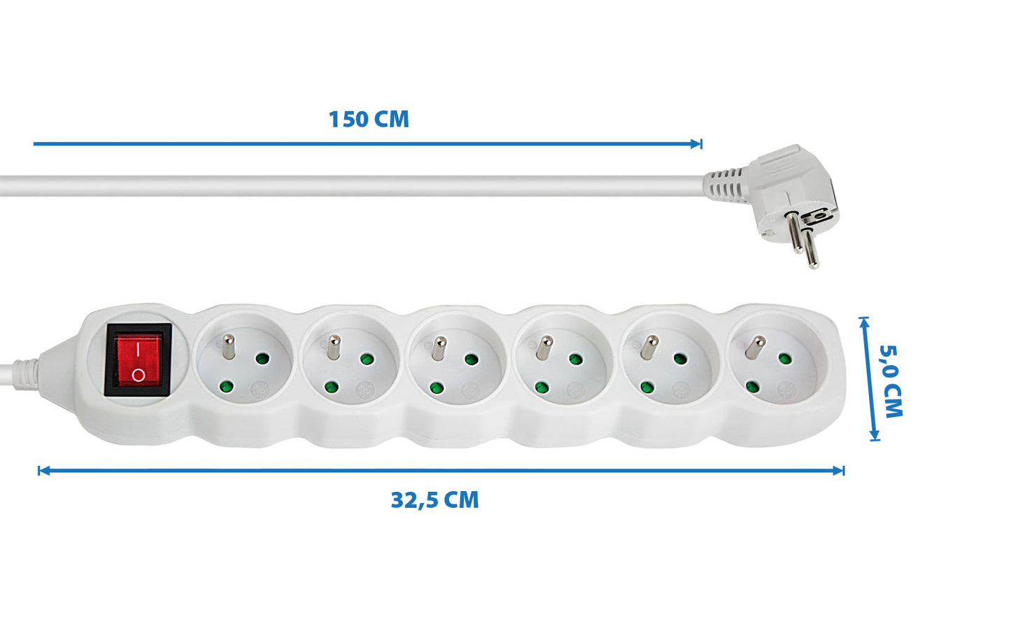 ESPERANZA LISTWA ZASILAJĄCA 6 GN. WŁ. 1.5M BIAŁA
