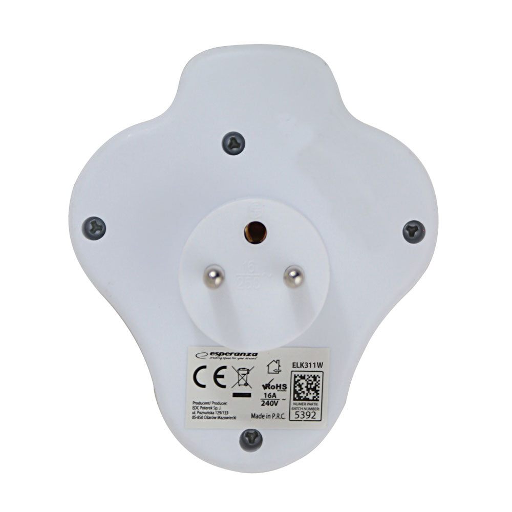 ESPERANZA ROZGAŁĘŹNIK ELEKTR. 2 GN. USB-C USB-A WŁ. BIAŁY