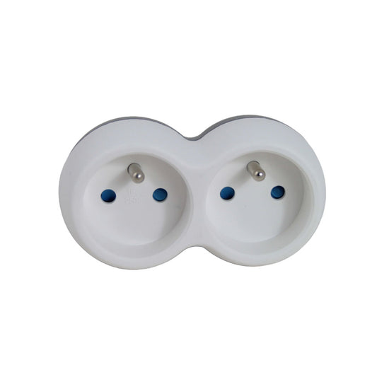 ESPERANZA ROZGAŁĘŹNIK ELEKTRYCZNY 2 GN. BIAŁO-SZARY