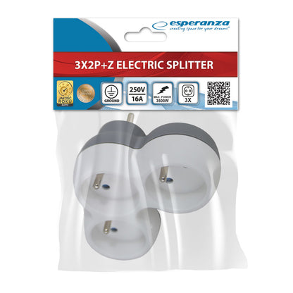 ESPERANZA ROZGAŁĘŹNIK ELEKTRYCZNY 3 GN. BIAŁO-SZARY